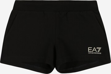 EA7 Emporio Armani Regular Shorts in Schwarz: predná strana