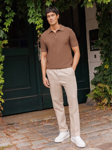 DAN FOX APPAREL Regular Trousers 'Jannek' in Beige