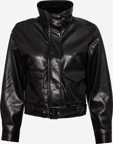 Abercrombie & Fitch Prehodna jakna 'MOTO T1 EXT' | črna barva: sprednja stran