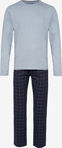 Phil & Co. Berlin Long Pajamas 'Special' in Blue: front