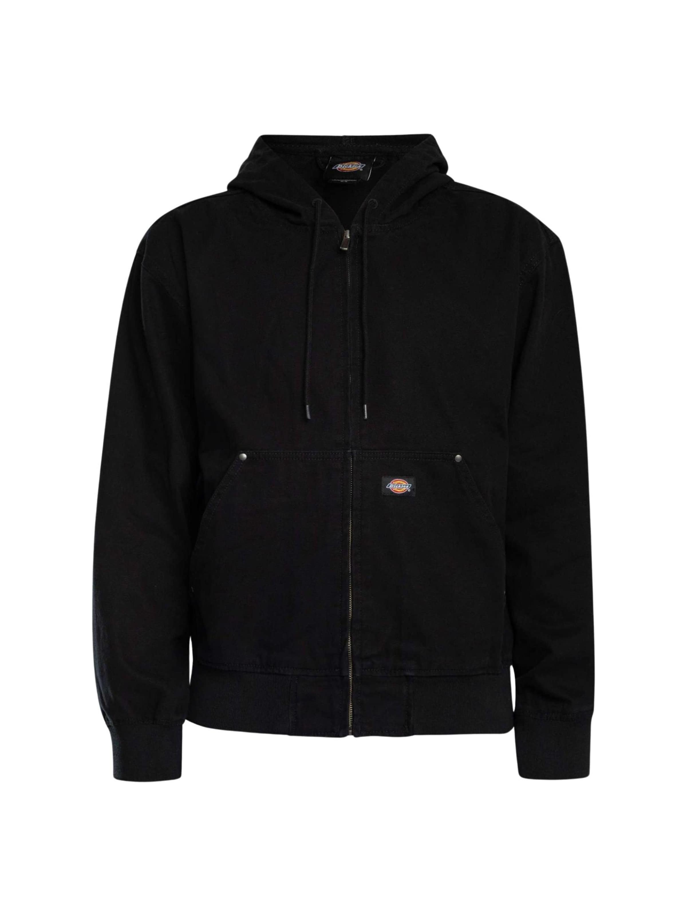 DICKIES - Chaqueta de entretiempo 'UNLINED CANVAS HOODED' en negro: frente
