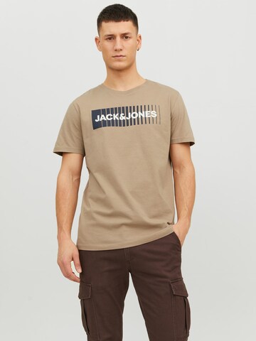 JACK & JONES T-shirt i beige: framsida