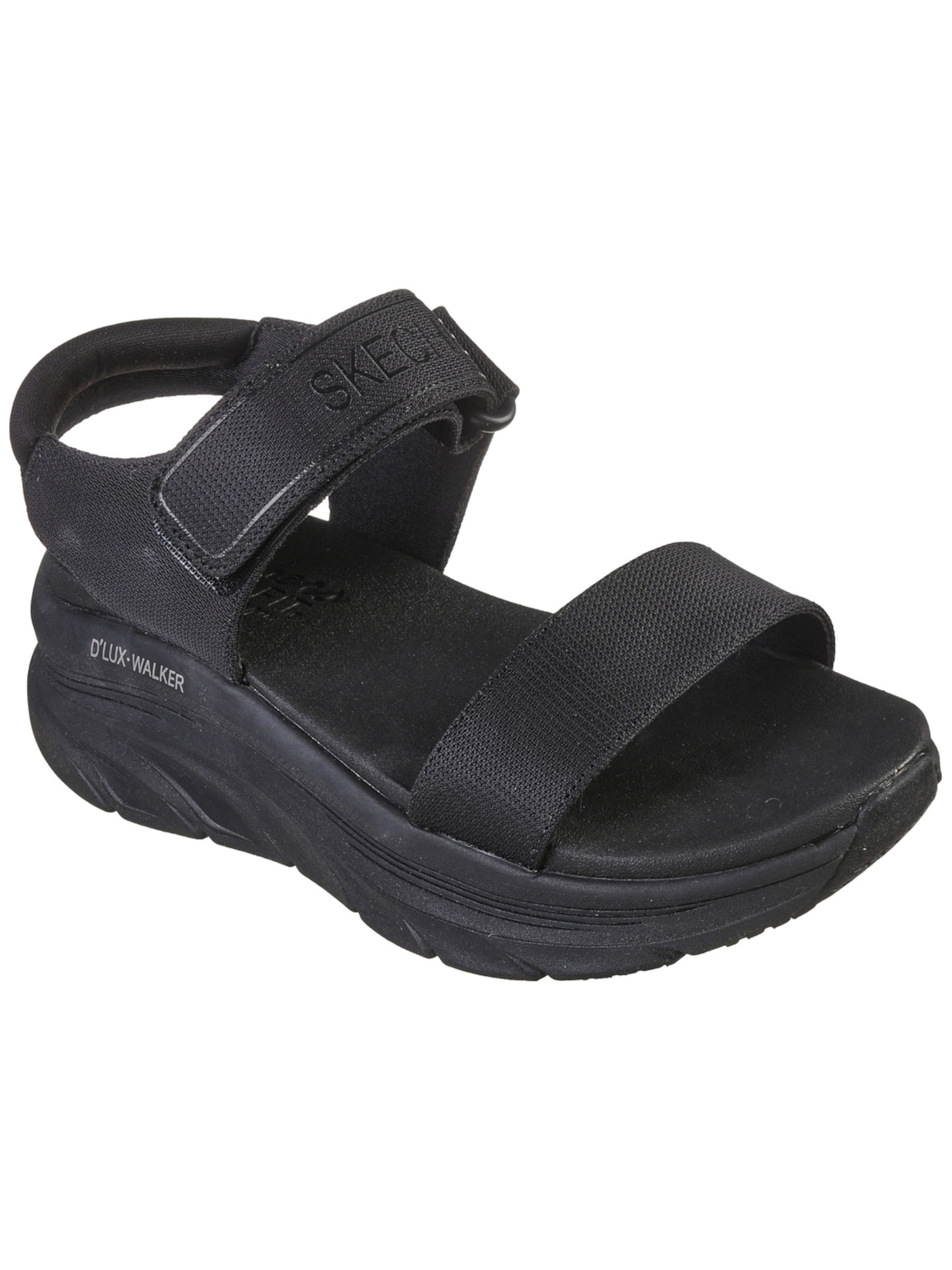 SKECHERS Sandal 'D'lux Walker - New B' in Black: front