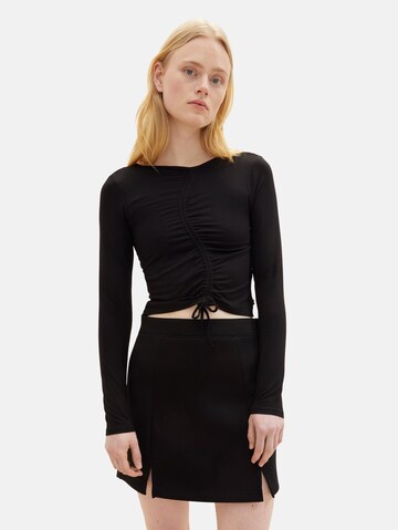 Maglietta di TOM TAILOR DENIM in nero: frontale