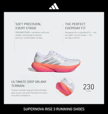 Chaussure de course 'Supernova Rise 3' ADIDAS PERFORMANCE en blanc