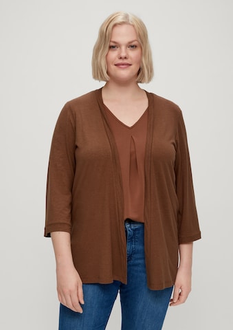 TRIANGLE Knit cardigan in Brown: front