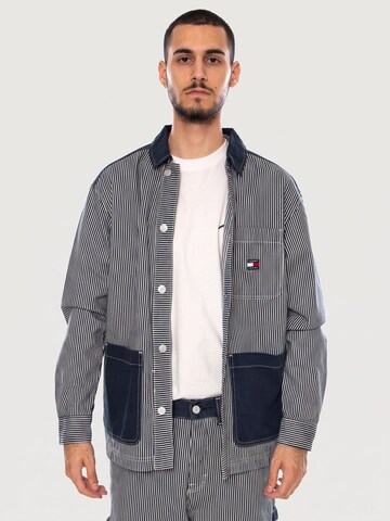 TOMMY HILFIGER Between-season jacket 'SHIRT JACKET CJ6053 DENIM DARK' in Blue