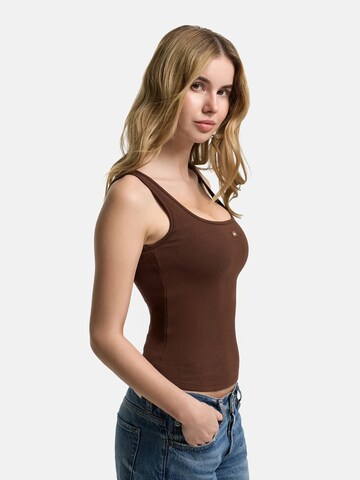 cfab (formerly creamy fabrics) Top 'Cotton Tank with Built-In Wireless Bra'‌‌‌‌‌‌‌‌‌‌ in Braun