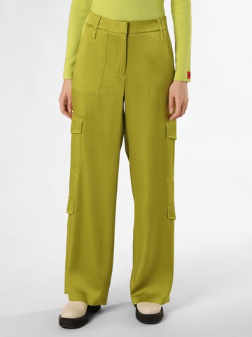 Cambio Loose fit Cargo Pants 'Amelie ' in Green: front