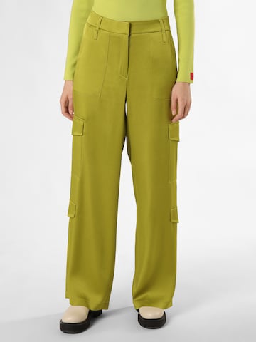 Cambio Loose fit Cargo Pants 'Amelie ' in Green: front