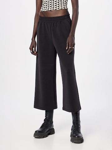 s.Oliver Wide leg Broek in Zwart: voorkant