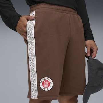 Regular Pantalon de sport 'FC St. Pauli King' PUMA en marron