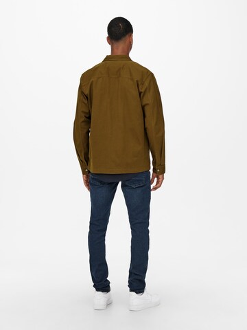 Only & Sons Between-Season Jacket 'Ilvio' in Brown