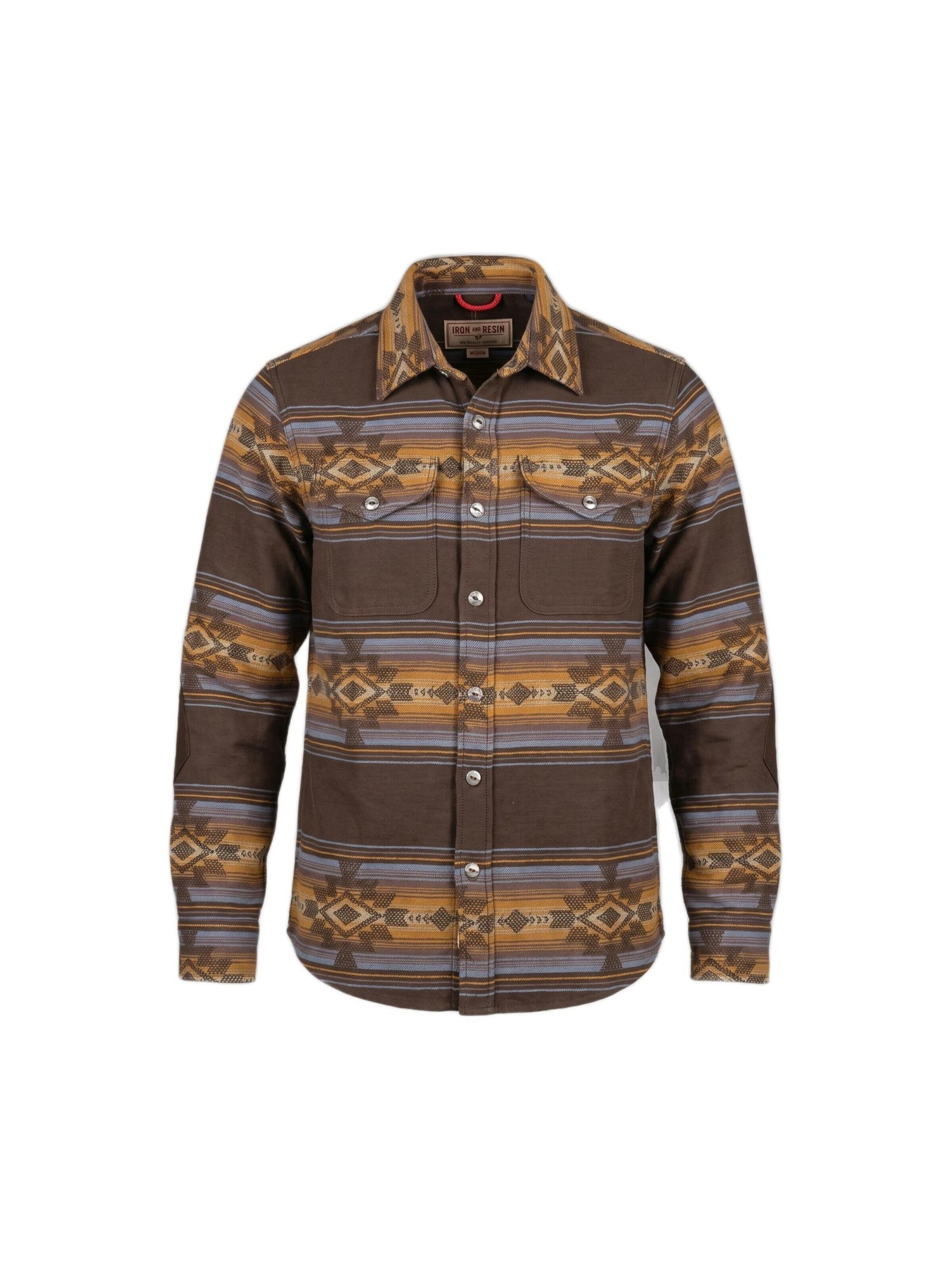 Camicia 'KLAMATH SHIRT BROWN' di Iron and Resin in marrone: frontale