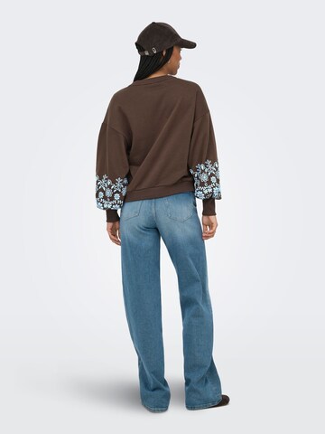 Sweat-shirt 'ONLBrooke' ONLY en marron