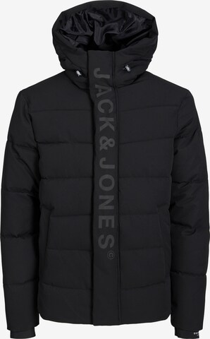 JACK & JONES Zimní bunda – černá: přední strana