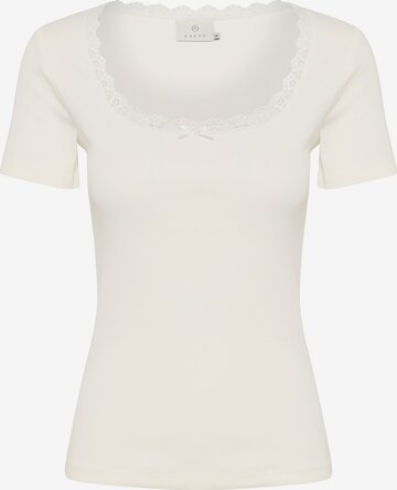 Kaffe T-shirt 'Maibritt' i vit: framsida