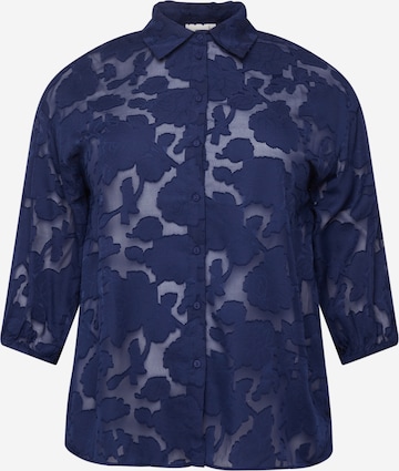 ONLY Carmakoma Blouse 'DELLAVINE' in Blauw: voorkant