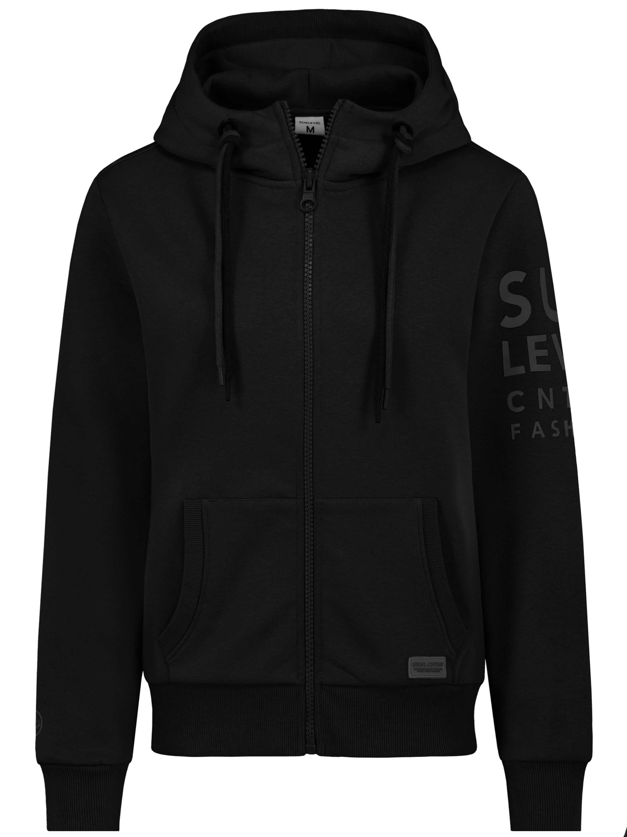 Sublevel Sweat jacket 'Asida' in Black: front