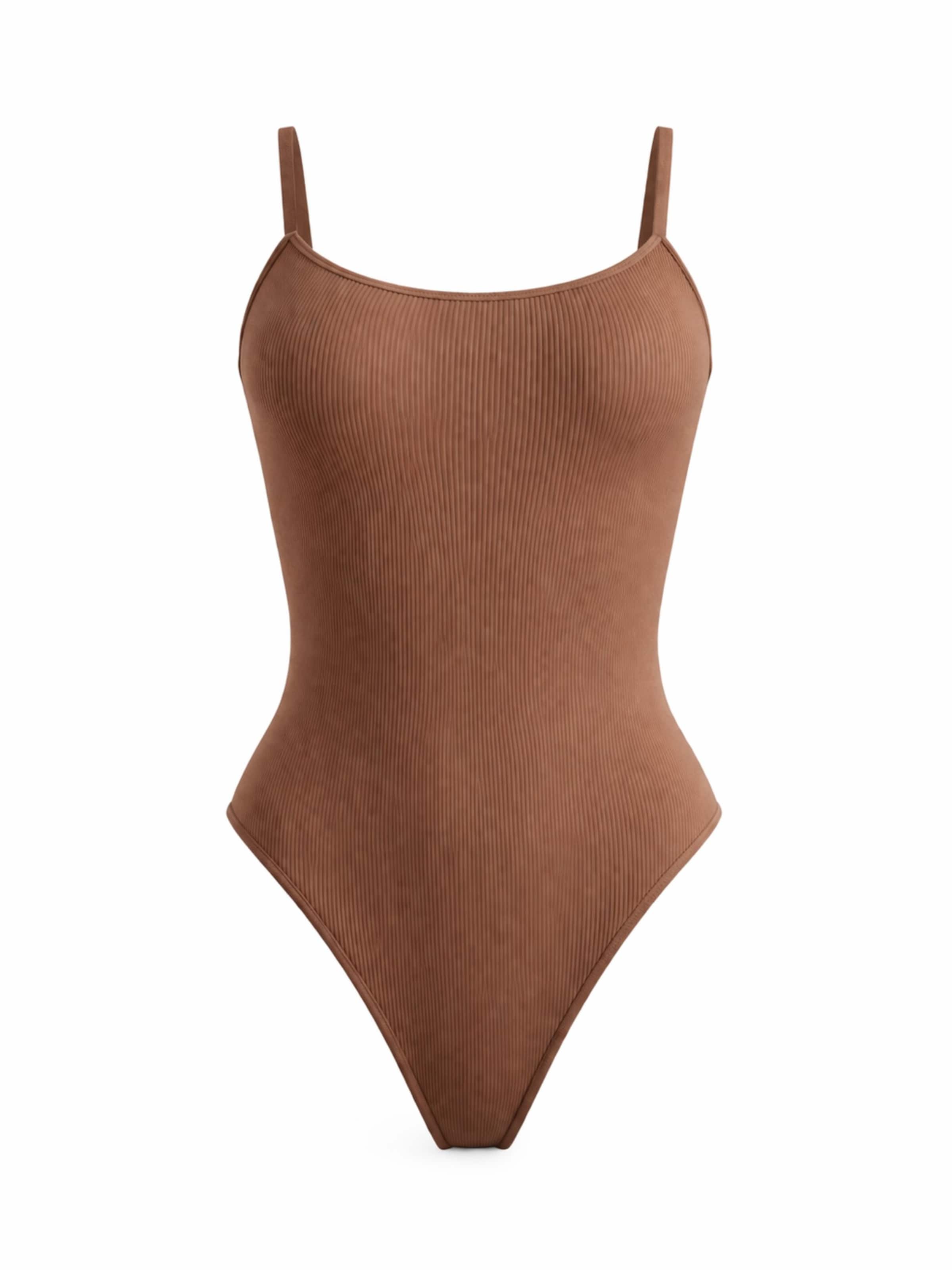LEAFLETIC Bodysuit 'Leafletic Women’s Bodysuit' in Brown: front