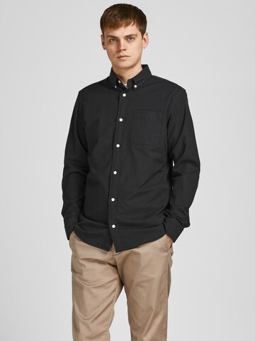 JACK & JONES Regular fit Button Up Shirt 'Brook' in Black: front