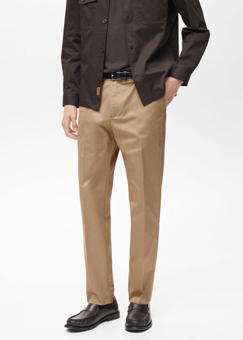 MANGO MAN Slimfit Hose 'Dublino' in Braun: Vorderseite