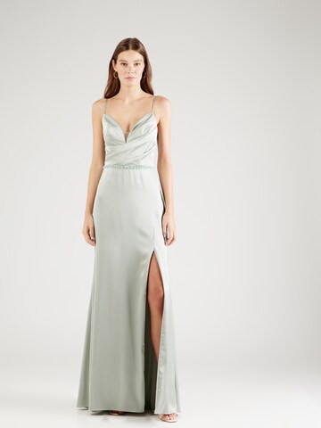 Unique Evening Dress in Grey: front