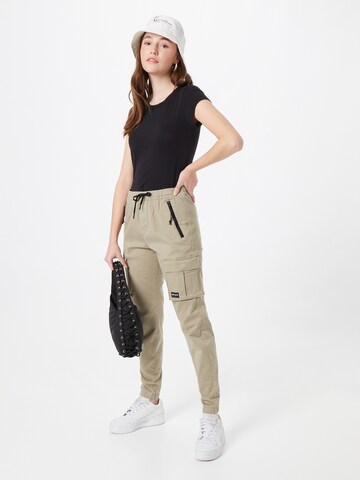 HOLLISTER - Tapered Calças cargo em verde