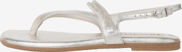 TAMARIS T-Bar Sandals in Silver