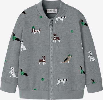 NAME IT Sweatjacke 'Naris' in Grau: Vorderseite
