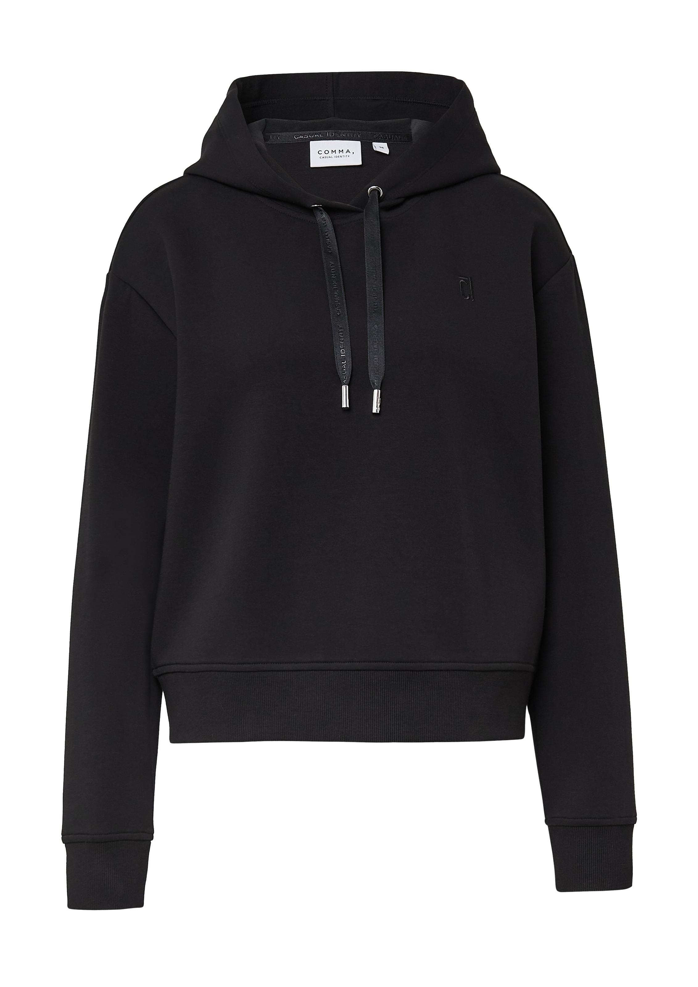 comma casual identity Sweatshirt in Black: front
