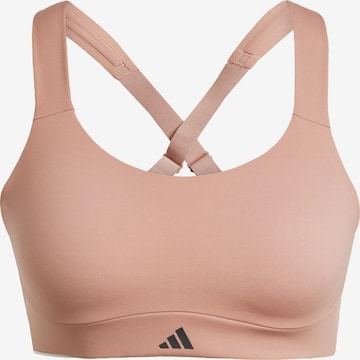 ADIDAS PERFORMANCE Спортивный бюстгальтер 'Impact Luxe' в Ярко-розовый: спереди