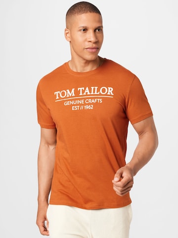TOM TAILOR Regular Fit T-Shirt in Braun: predná strana