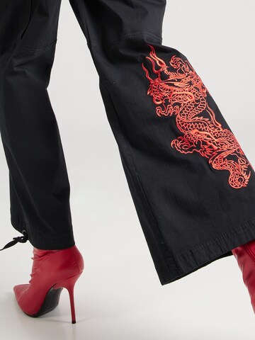 Loosefit Pantaloni cargo di Ed Hardy in nero