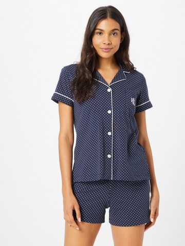 Lauren Ralph Lauren Pyjama in Blauw: voorkant