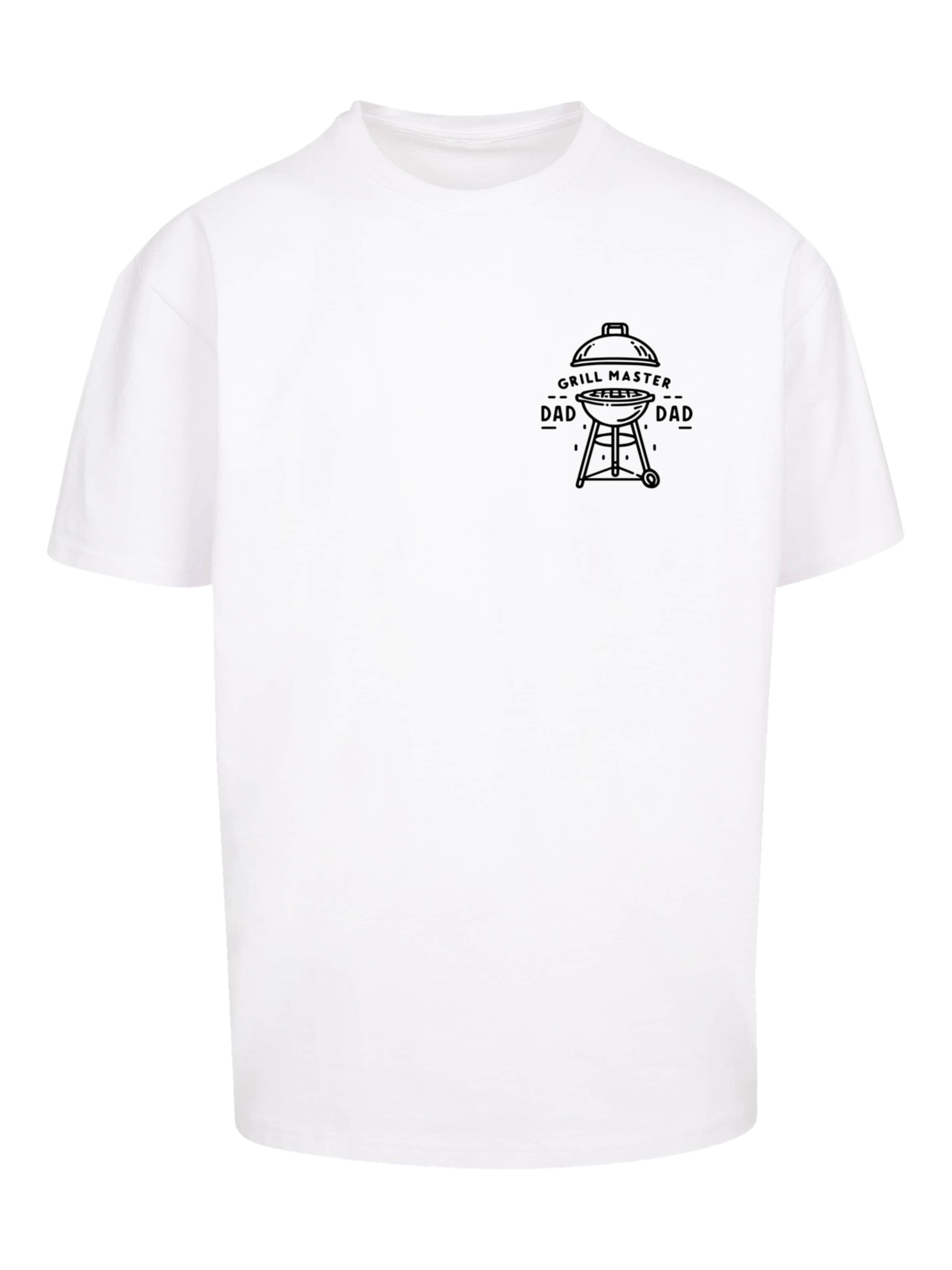 F4NT4STIC Shirt 'Vatertag Grill Master Für BBQ-Väter' in White: front