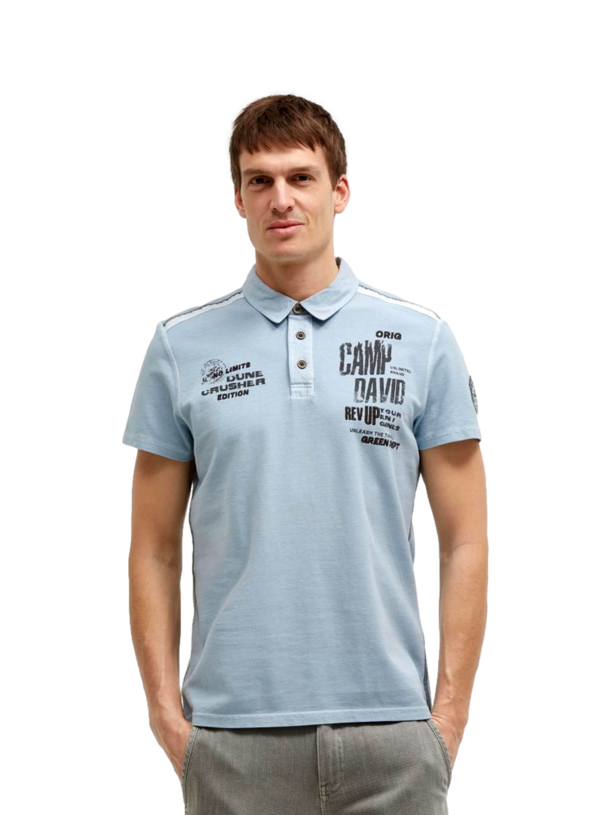 CAMP DAVID Shirt 'Dune Crusher' in Blue: front