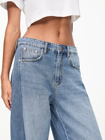 Wide Leg Jean Pull&Bear en bleu