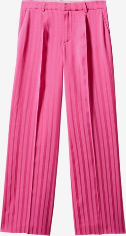 MANGO Wide leg Pantalon in Roze: voorkant