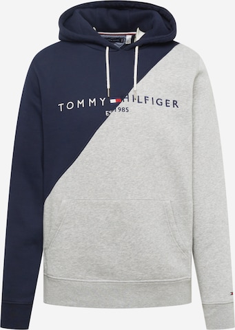 Tommy Jeans Sweatshirt & Zip-Up Hoodie in Blue: front