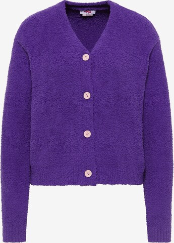 MYMO Knit Cardigan in Purple: front