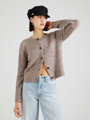 VERO MODA Knit cardigan 'VMNovah' in Brown: front
