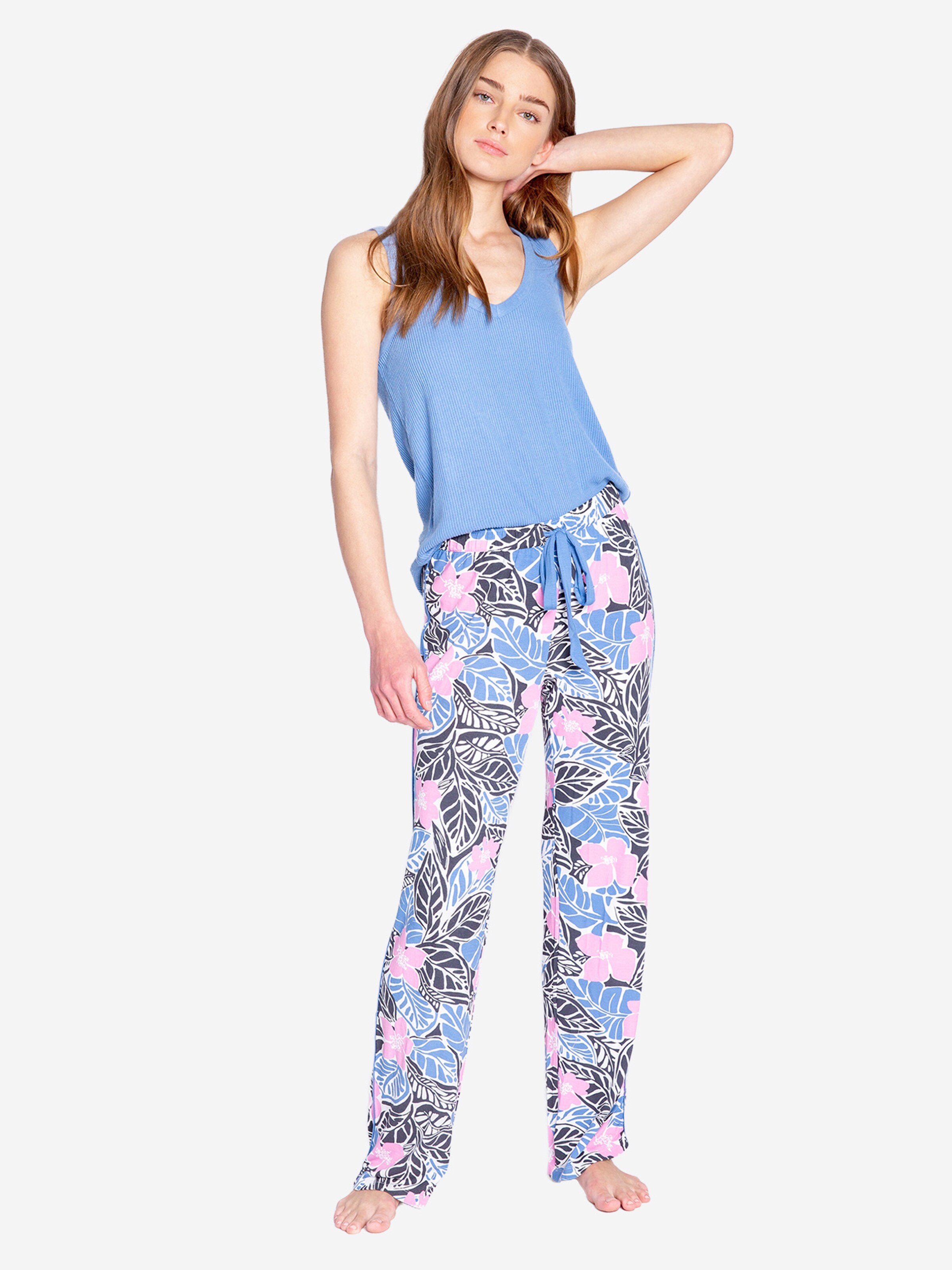 PJ Salvage Pyjamahose 'Bali Bound' in Blau