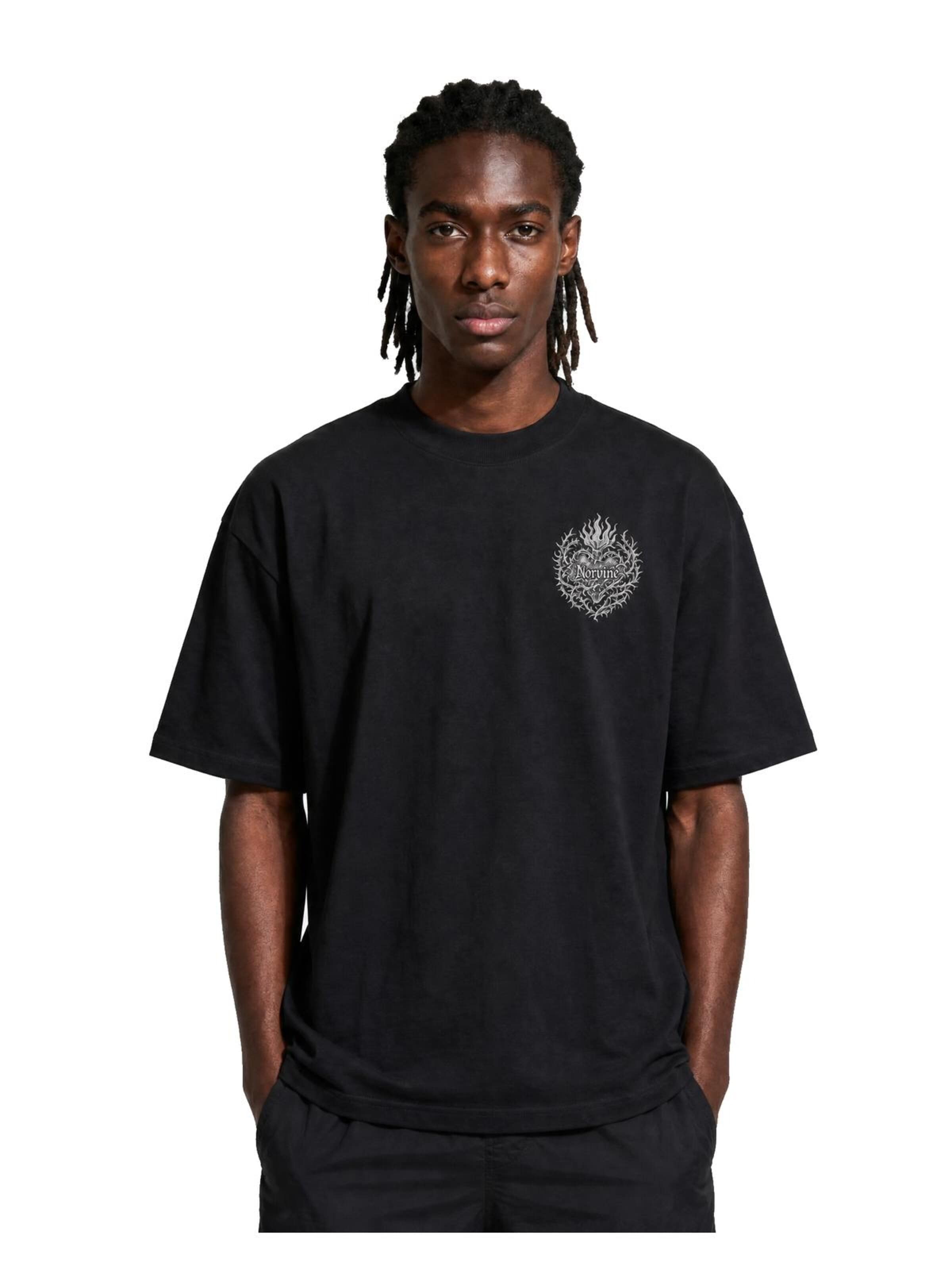 Norvine Paita 'Norvine Thornheart Organic T-Shirt' värissä musta