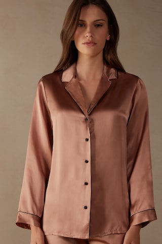 INTIMISSIMI Pajama Shirt in Brown: front