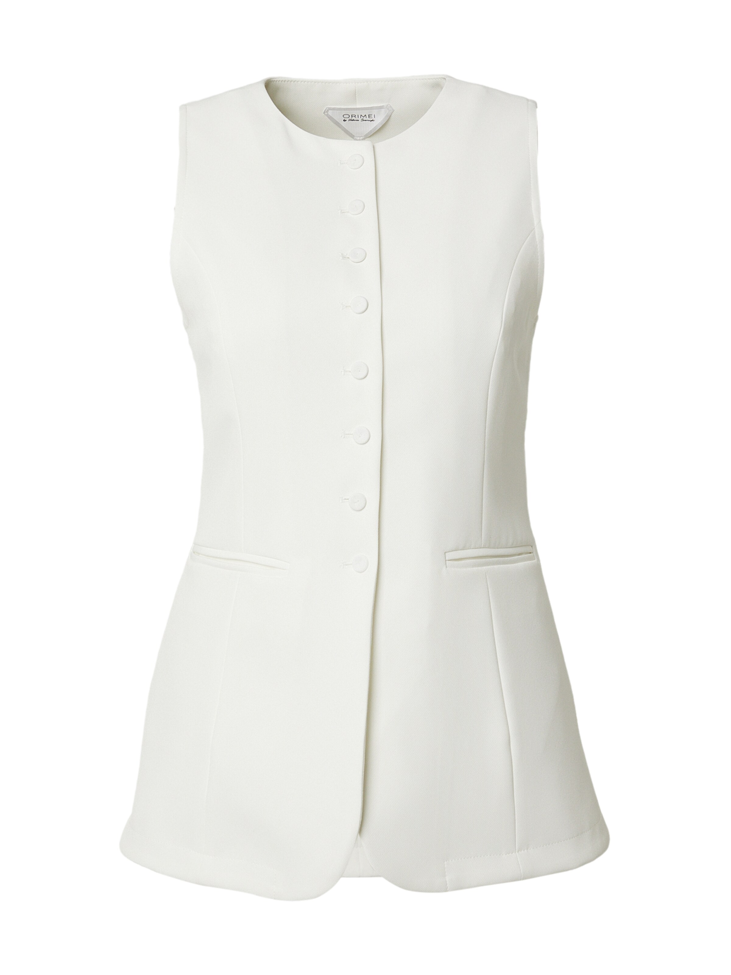 ORIMEI by Victoria Swarovski Γιλέκο κουστουμιού σε λευκό: μπροστά