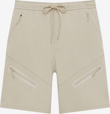 Regular Pantalon cargo Pull&Bear en beige : devant