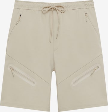 Pantalon cargo Pull&Bear en beige : devant