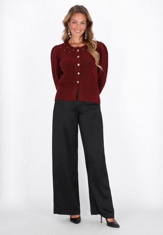 faina Knit cardigan in Red