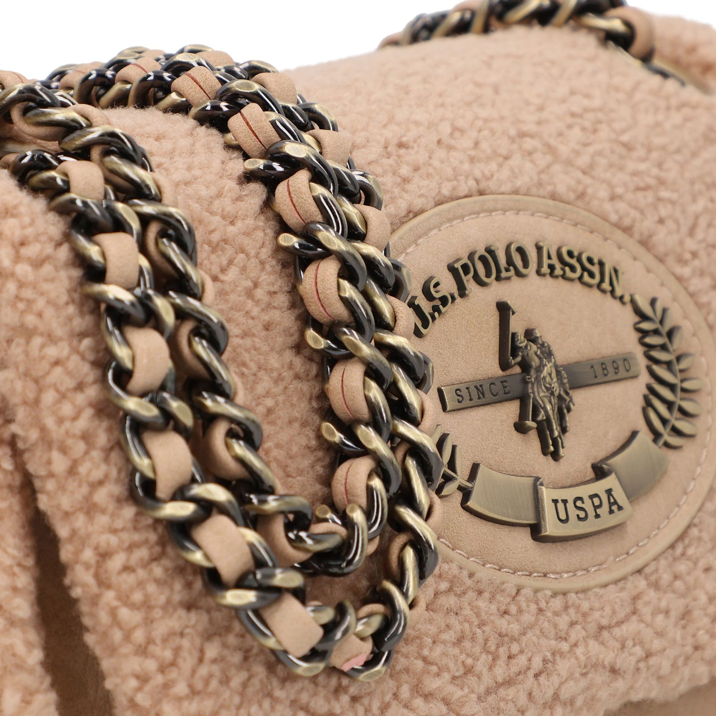 U.S. POLO ASSN. Schoudertas 'Holly' in Beige